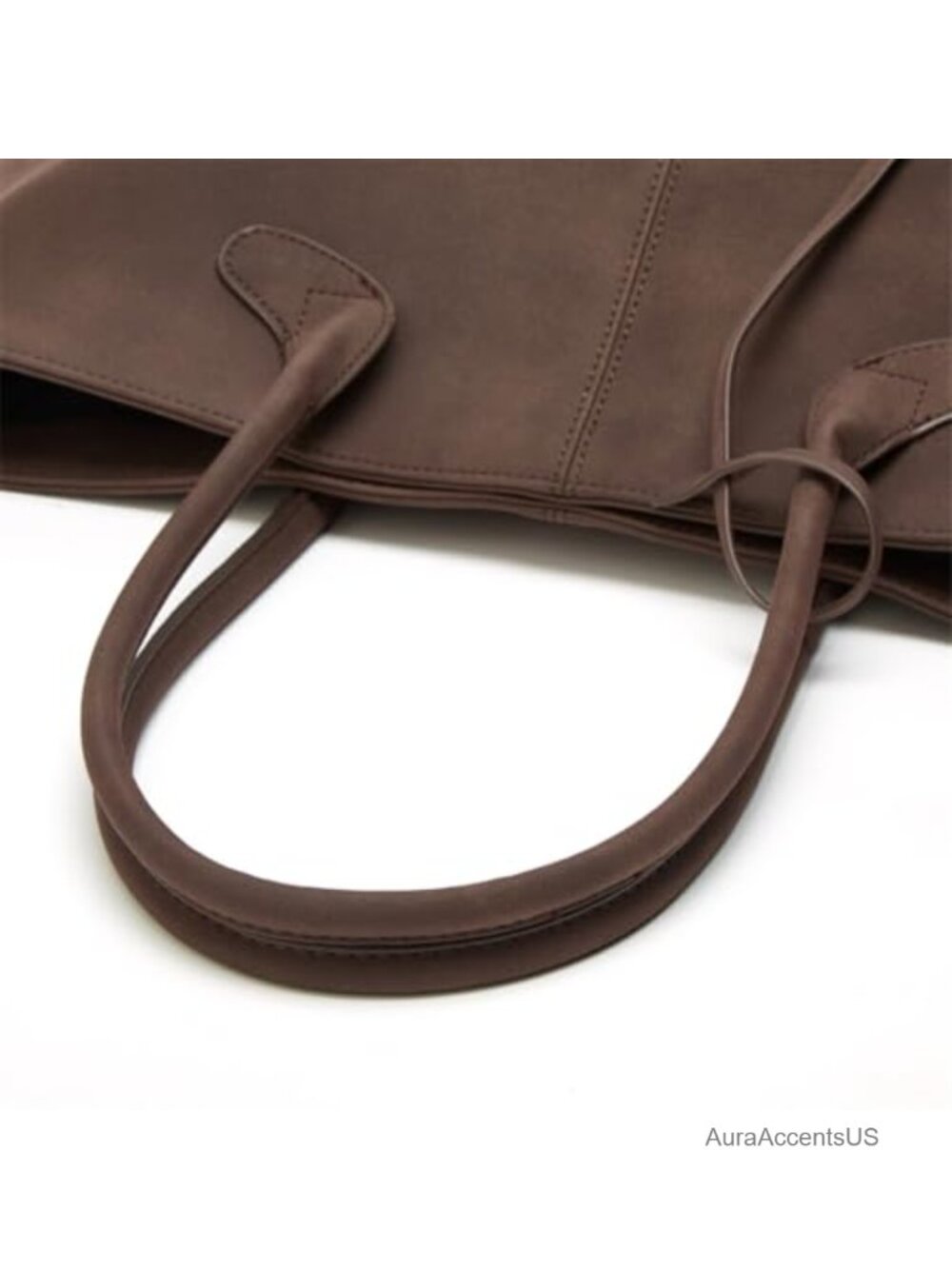 Faux Suede Slouchy Hobo Tote Bag Women Large Leather Strap Magnetic Lightweight - Picture 5 of 6